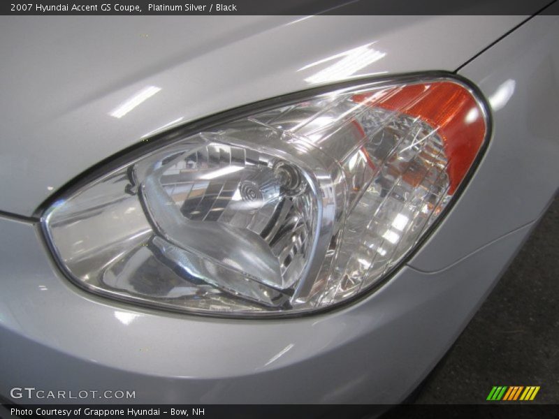 Platinum Silver / Black 2007 Hyundai Accent GS Coupe