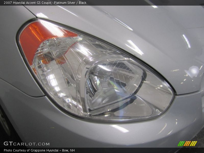 Platinum Silver / Black 2007 Hyundai Accent GS Coupe