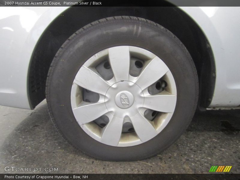 Platinum Silver / Black 2007 Hyundai Accent GS Coupe