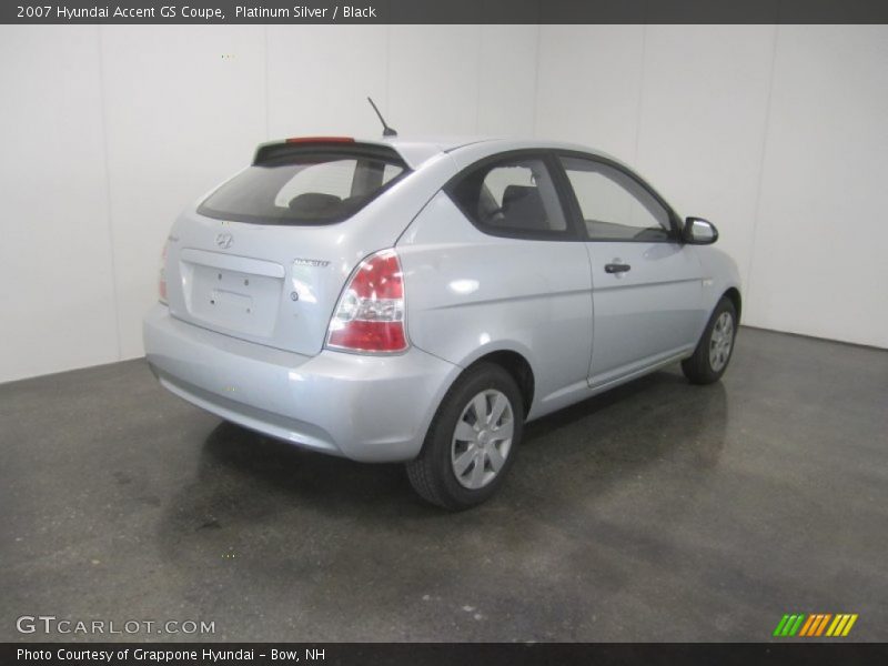 Platinum Silver / Black 2007 Hyundai Accent GS Coupe