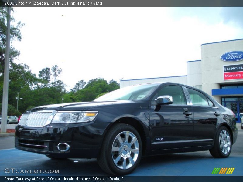 Dark Blue Ink Metallic / Sand 2008 Lincoln MKZ Sedan