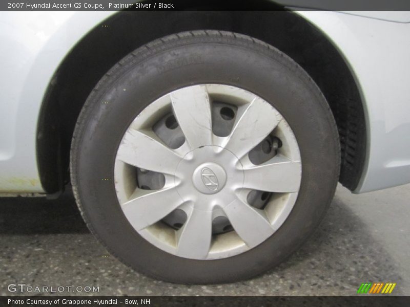 Platinum Silver / Black 2007 Hyundai Accent GS Coupe