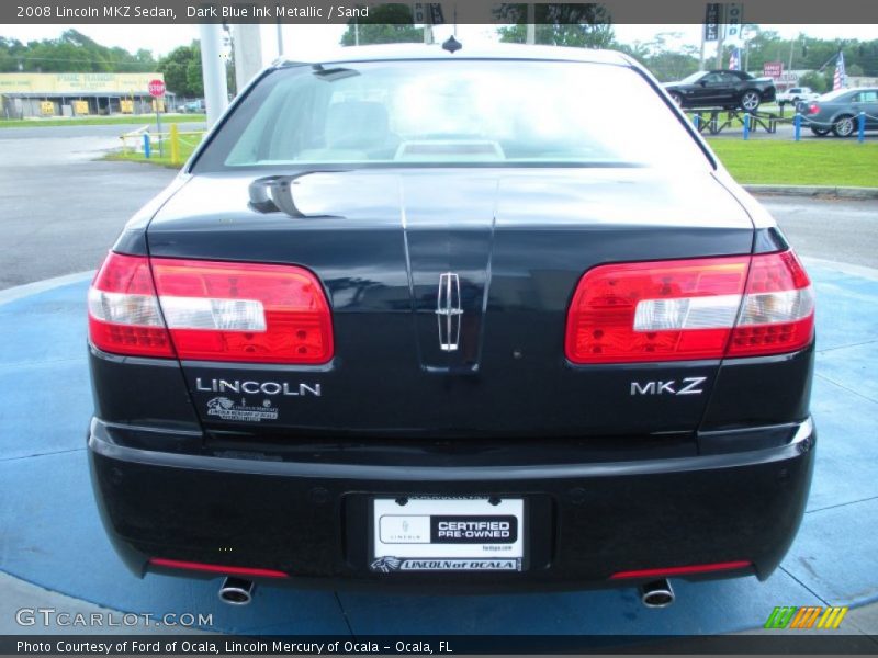 Dark Blue Ink Metallic / Sand 2008 Lincoln MKZ Sedan