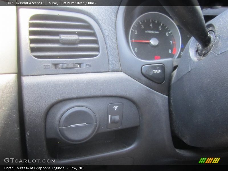 Platinum Silver / Black 2007 Hyundai Accent GS Coupe