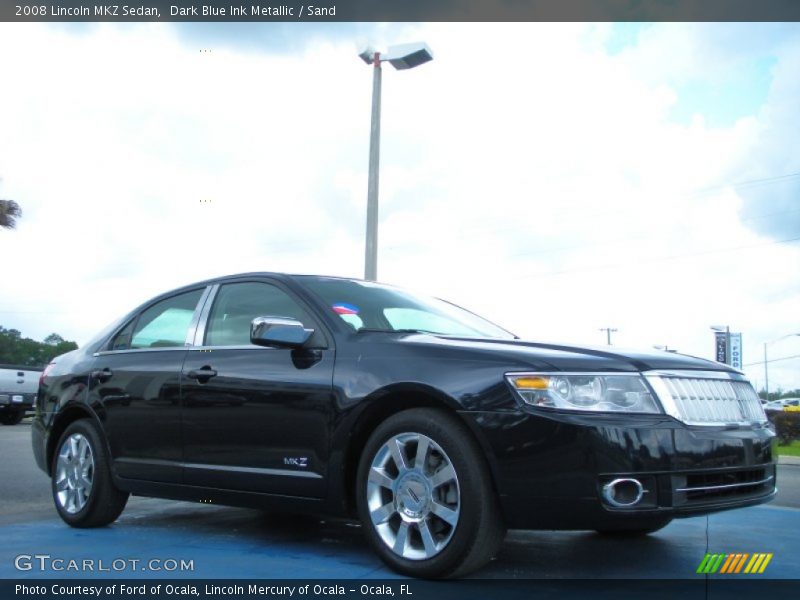 Dark Blue Ink Metallic / Sand 2008 Lincoln MKZ Sedan