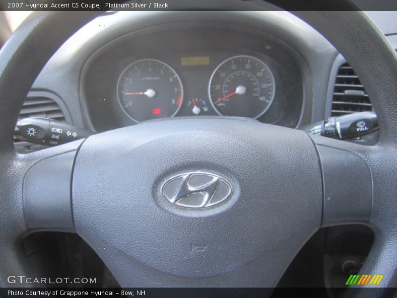 Platinum Silver / Black 2007 Hyundai Accent GS Coupe