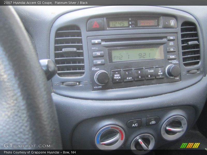 Platinum Silver / Black 2007 Hyundai Accent GS Coupe