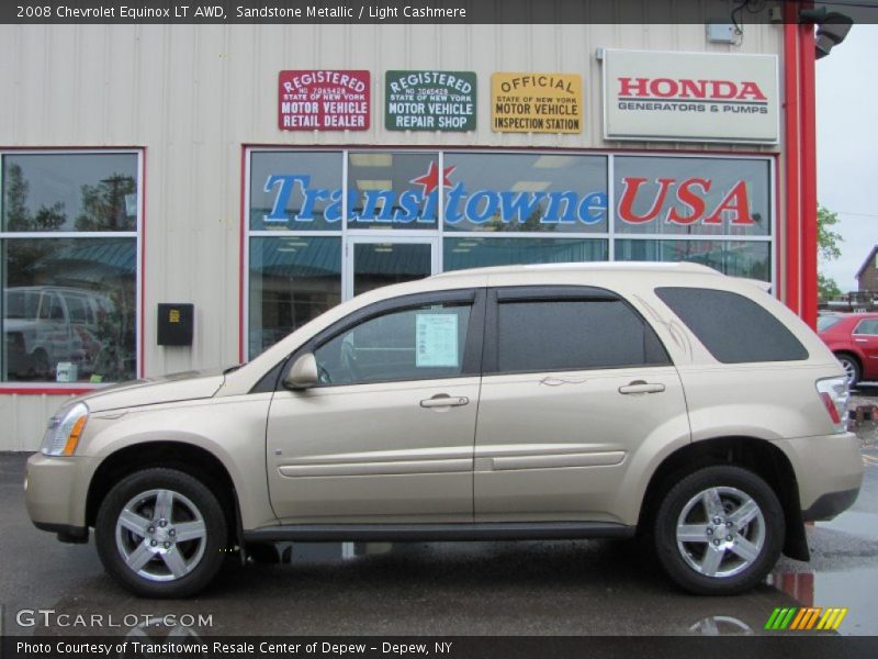 Sandstone Metallic / Light Cashmere 2008 Chevrolet Equinox LT AWD