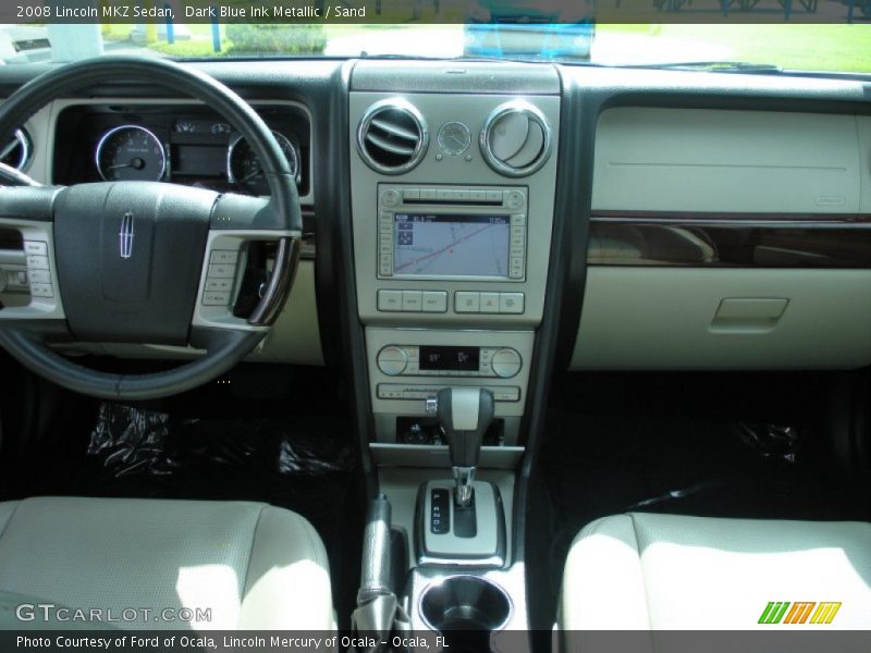 Dark Blue Ink Metallic / Sand 2008 Lincoln MKZ Sedan