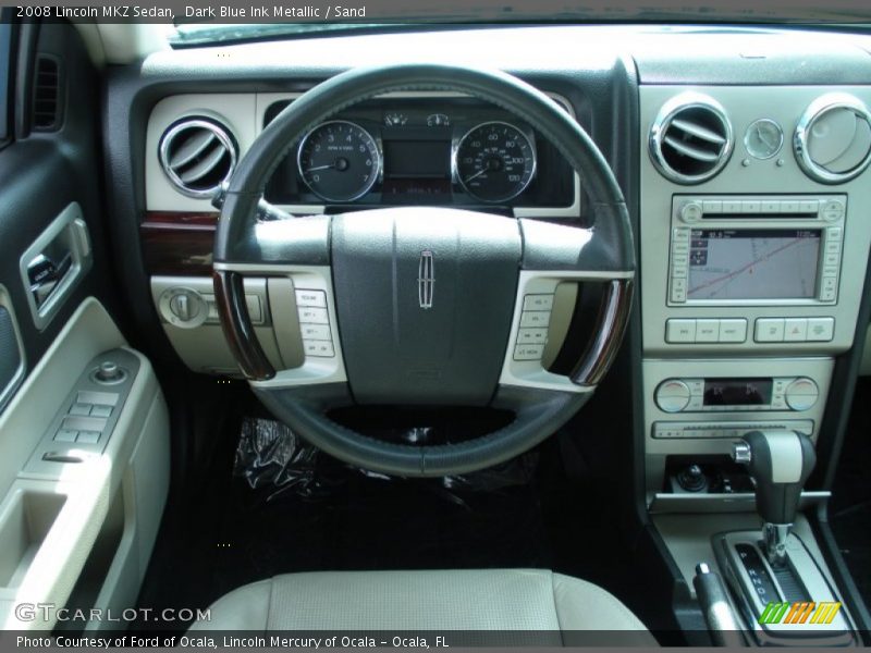 Dark Blue Ink Metallic / Sand 2008 Lincoln MKZ Sedan