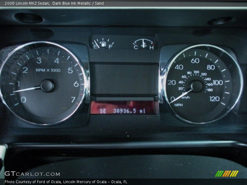 Dark Blue Ink Metallic / Sand 2008 Lincoln MKZ Sedan