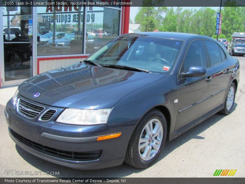 Nocturne Blue Metallic / Parchment 2005 Saab 9-3 Linear Sport Sedan
