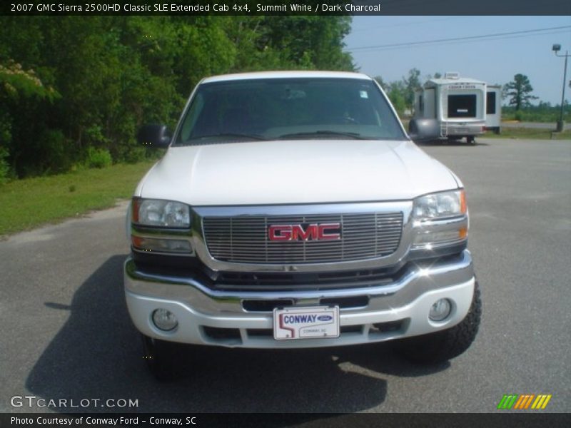 Summit White / Dark Charcoal 2007 GMC Sierra 2500HD Classic SLE Extended Cab 4x4