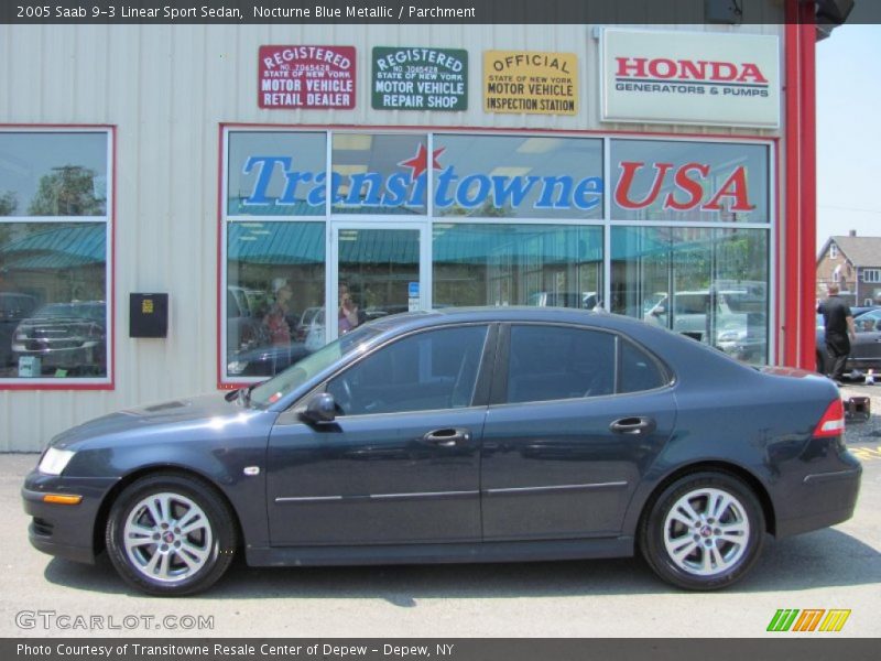 Nocturne Blue Metallic / Parchment 2005 Saab 9-3 Linear Sport Sedan