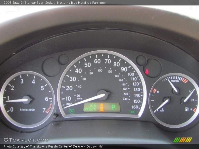 Nocturne Blue Metallic / Parchment 2005 Saab 9-3 Linear Sport Sedan