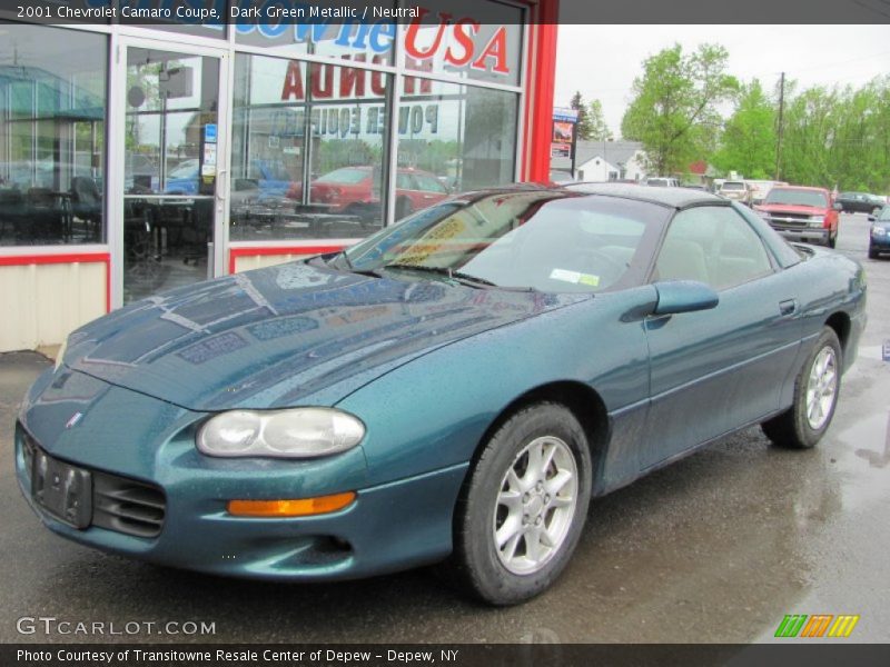 Dark Green Metallic / Neutral 2001 Chevrolet Camaro Coupe