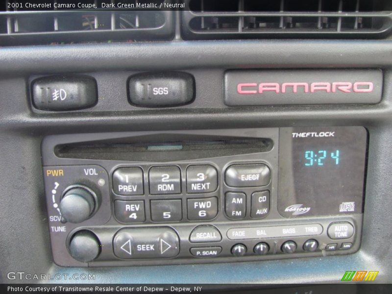 Controls of 2001 Camaro Coupe