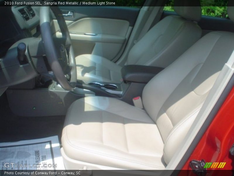 Sangria Red Metallic / Medium Light Stone 2010 Ford Fusion SEL