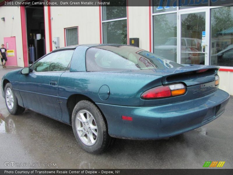 Dark Green Metallic / Neutral 2001 Chevrolet Camaro Coupe