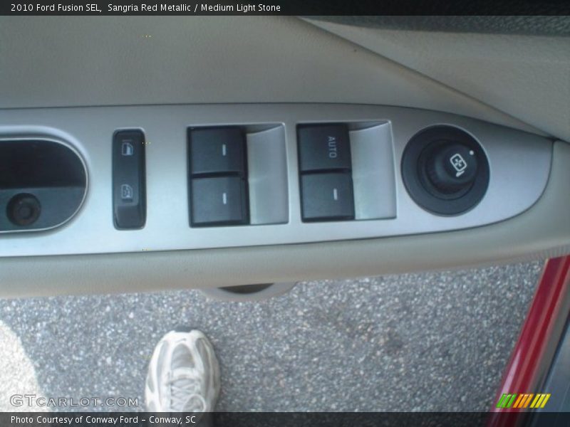 Sangria Red Metallic / Medium Light Stone 2010 Ford Fusion SEL