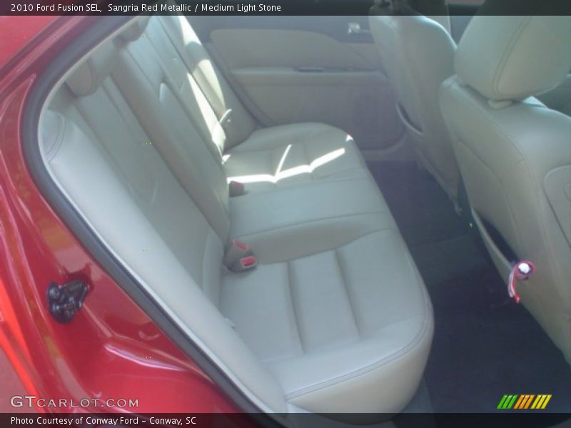 Sangria Red Metallic / Medium Light Stone 2010 Ford Fusion SEL