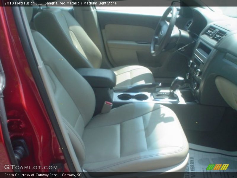 Sangria Red Metallic / Medium Light Stone 2010 Ford Fusion SEL