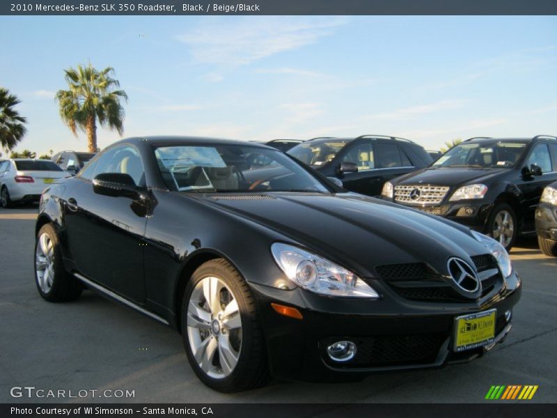 Black / Beige/Black 2010 Mercedes-Benz SLK 350 Roadster