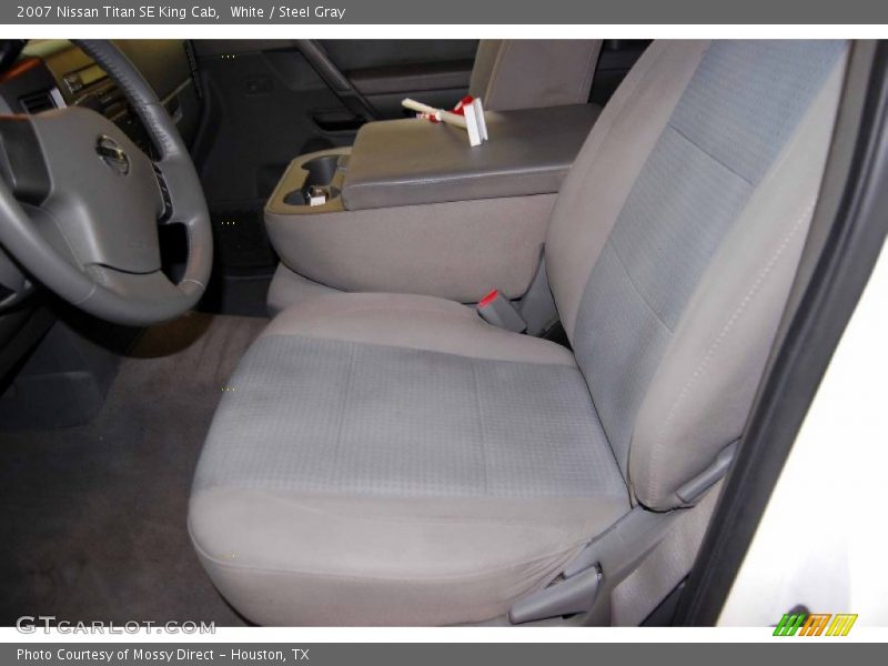 White / Steel Gray 2007 Nissan Titan SE King Cab