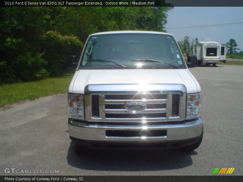 Oxford White / Medium Flint 2010 Ford E Series Van E350 XLT Passenger Extended