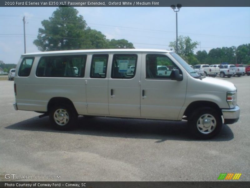 Oxford White / Medium Flint 2010 Ford E Series Van E350 XLT Passenger Extended