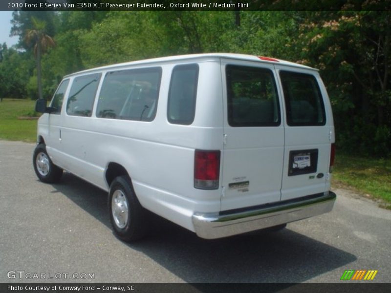 Oxford White / Medium Flint 2010 Ford E Series Van E350 XLT Passenger Extended
