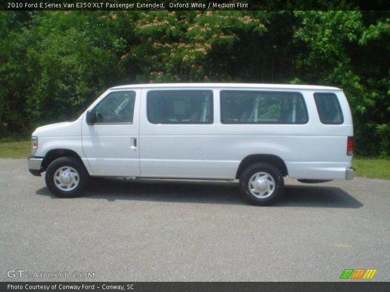 Oxford White / Medium Flint 2010 Ford E Series Van E350 XLT Passenger Extended