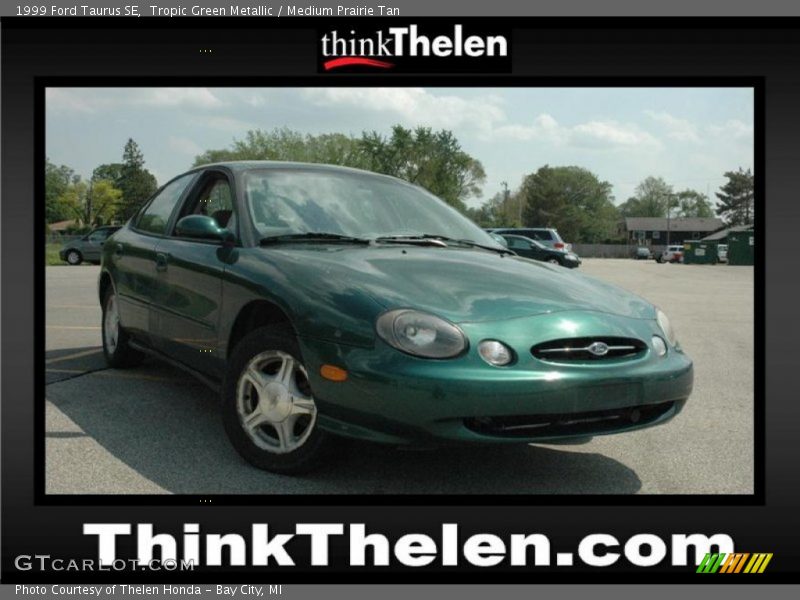 Tropic Green Metallic / Medium Prairie Tan 1999 Ford Taurus SE