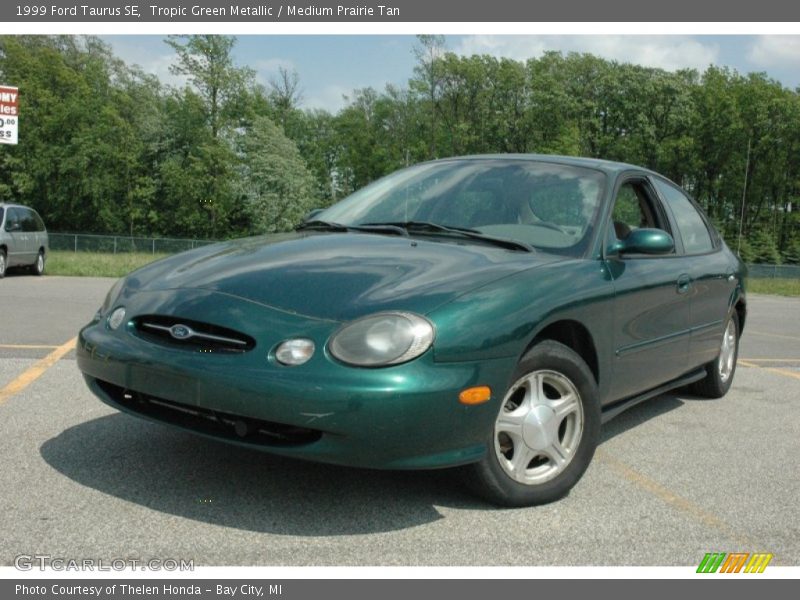 Tropic Green Metallic / Medium Prairie Tan 1999 Ford Taurus SE