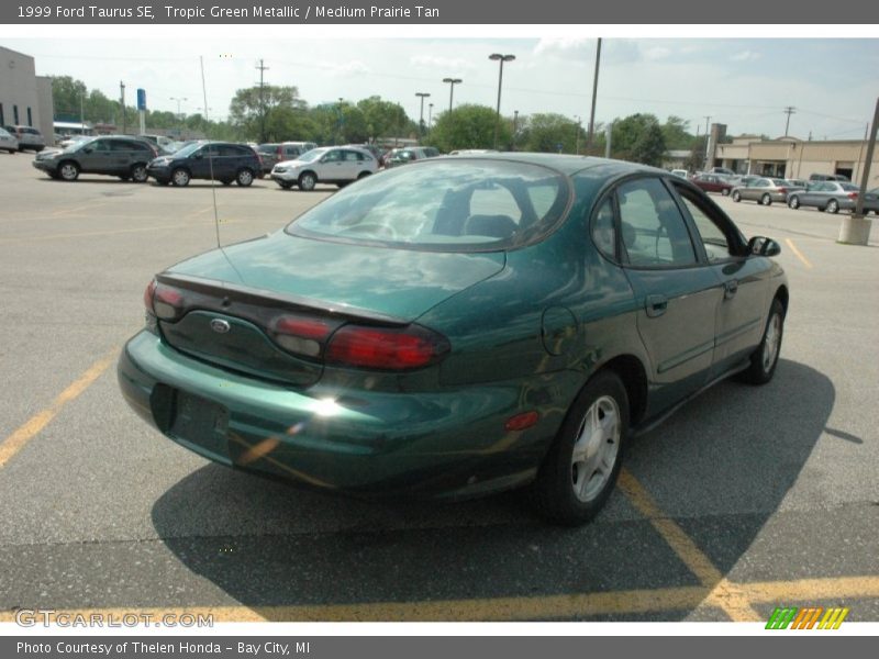 Tropic Green Metallic / Medium Prairie Tan 1999 Ford Taurus SE