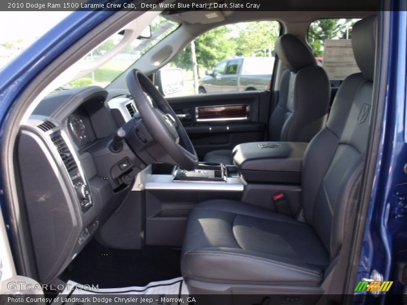 Deep Water Blue Pearl / Dark Slate Gray 2010 Dodge Ram 1500 Laramie Crew Cab