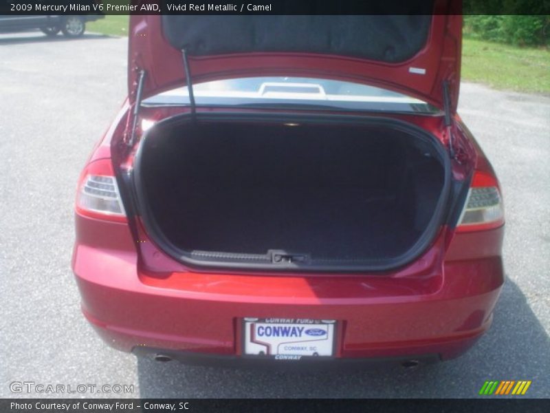 Vivid Red Metallic / Camel 2009 Mercury Milan V6 Premier AWD