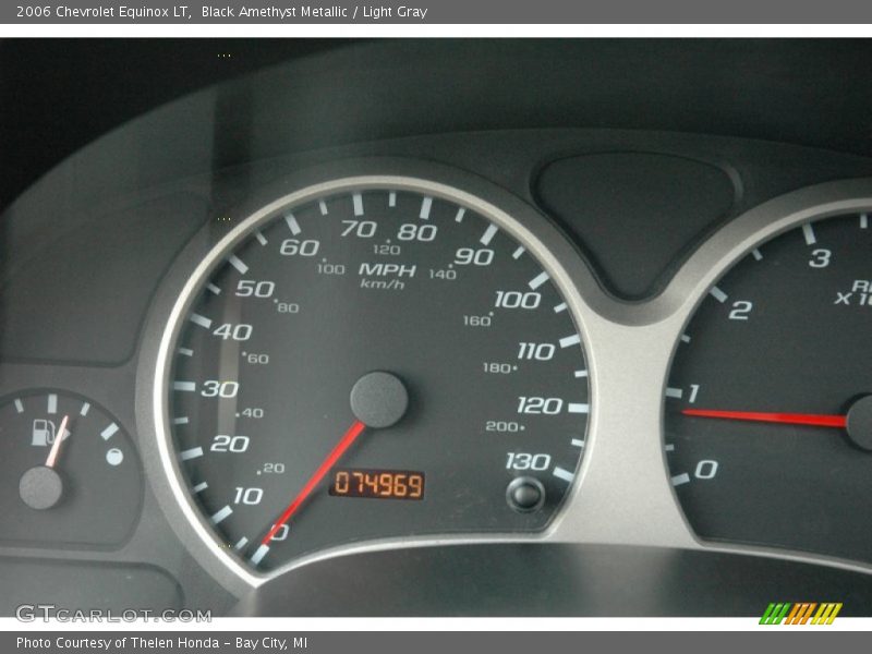 Black Amethyst Metallic / Light Gray 2006 Chevrolet Equinox LT