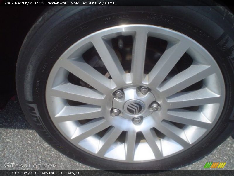 Vivid Red Metallic / Camel 2009 Mercury Milan V6 Premier AWD