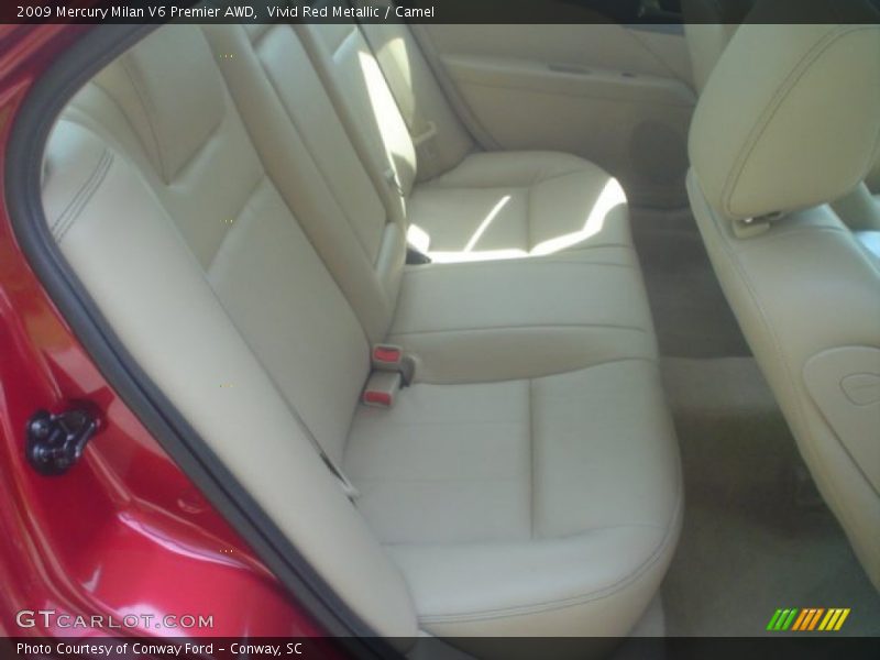 Vivid Red Metallic / Camel 2009 Mercury Milan V6 Premier AWD