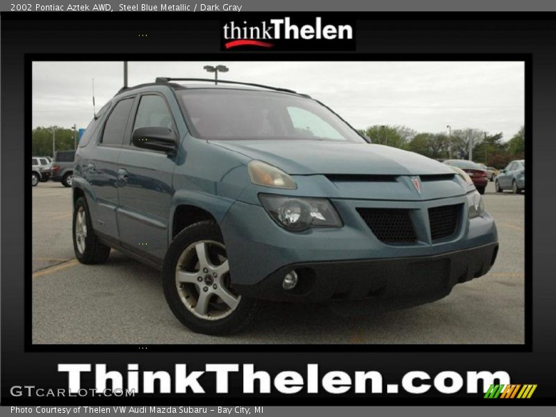 Steel Blue Metallic / Dark Gray 2002 Pontiac Aztek AWD