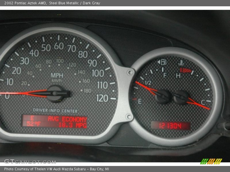 Steel Blue Metallic / Dark Gray 2002 Pontiac Aztek AWD