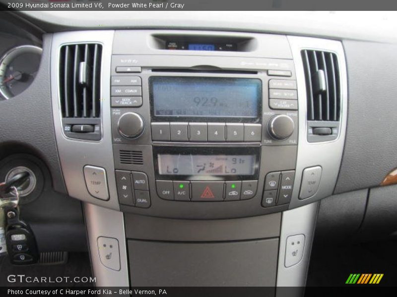 Powder White Pearl / Gray 2009 Hyundai Sonata Limited V6