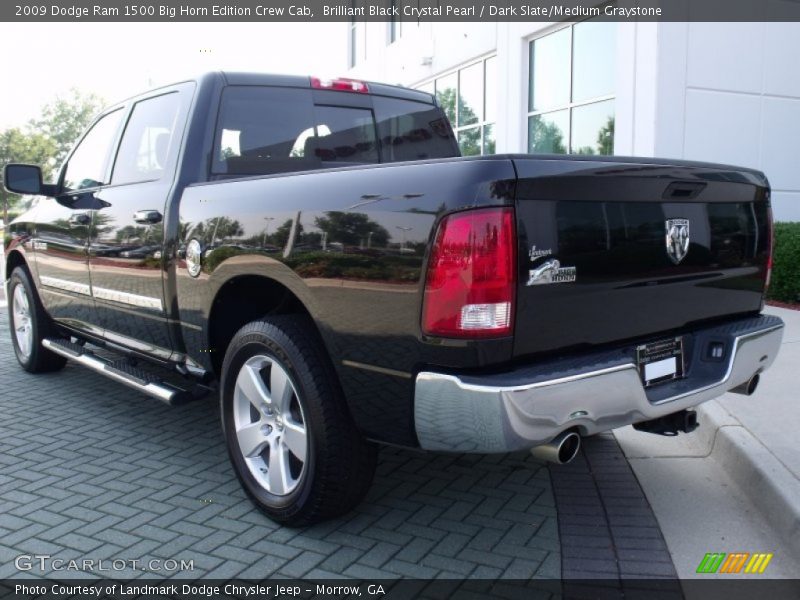 Brilliant Black Crystal Pearl / Dark Slate/Medium Graystone 2009 Dodge Ram 1500 Big Horn Edition Crew Cab
