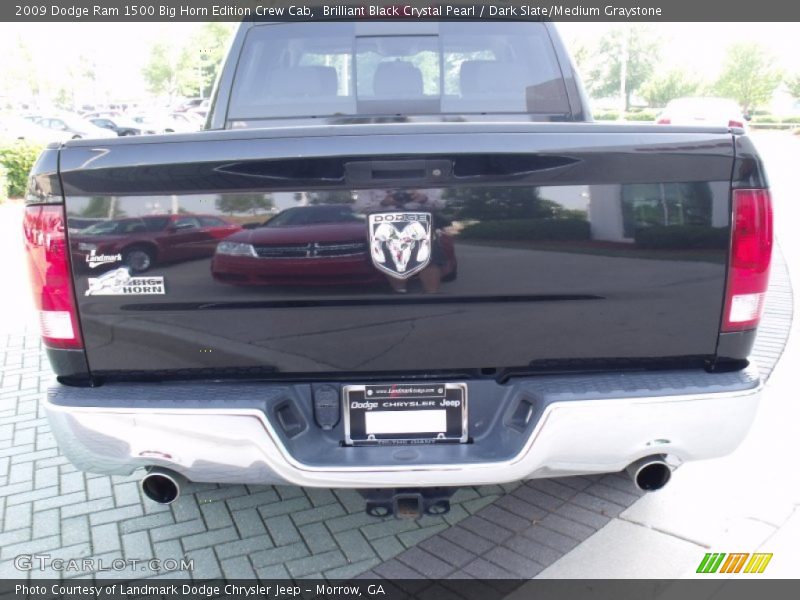 Brilliant Black Crystal Pearl / Dark Slate/Medium Graystone 2009 Dodge Ram 1500 Big Horn Edition Crew Cab