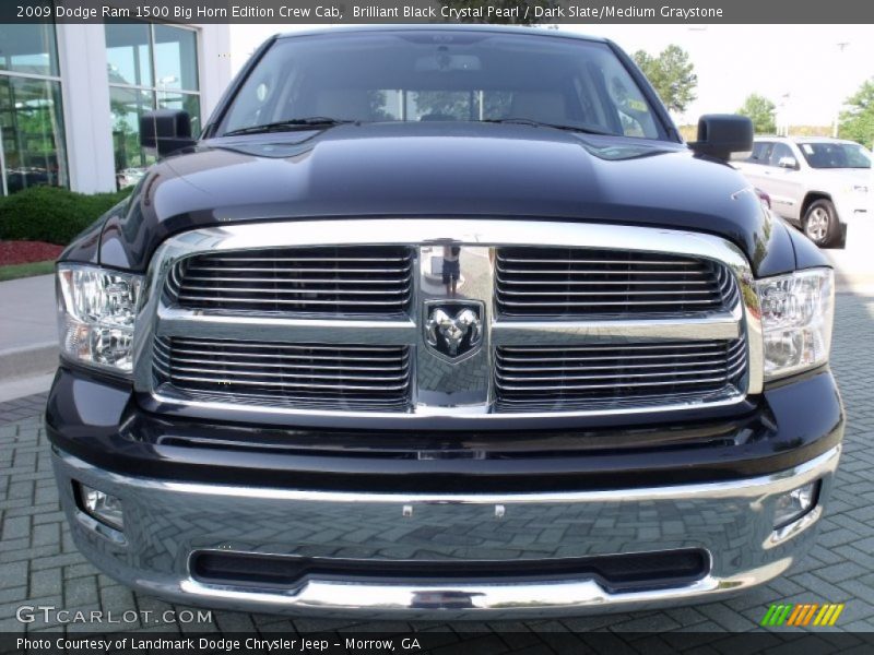 Brilliant Black Crystal Pearl / Dark Slate/Medium Graystone 2009 Dodge Ram 1500 Big Horn Edition Crew Cab