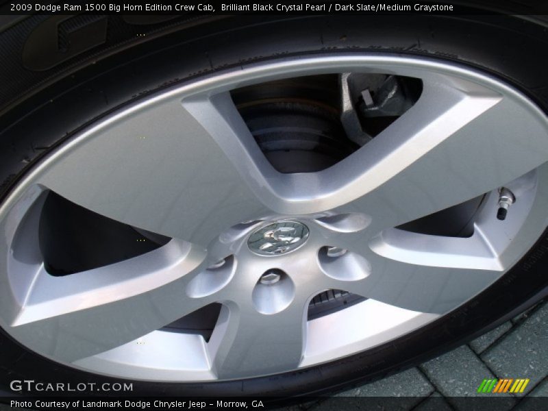 Brilliant Black Crystal Pearl / Dark Slate/Medium Graystone 2009 Dodge Ram 1500 Big Horn Edition Crew Cab