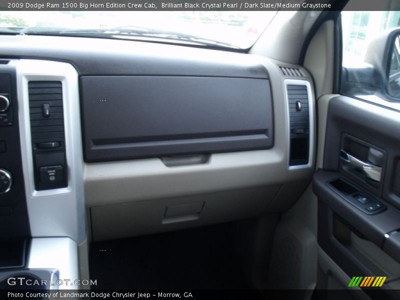 Brilliant Black Crystal Pearl / Dark Slate/Medium Graystone 2009 Dodge Ram 1500 Big Horn Edition Crew Cab