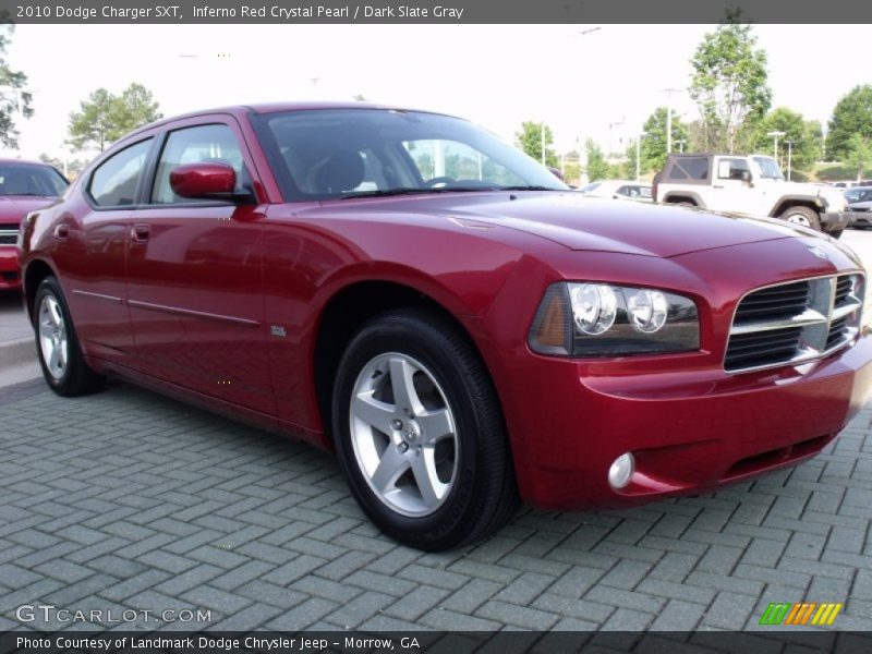 Inferno Red Crystal Pearl / Dark Slate Gray 2010 Dodge Charger SXT