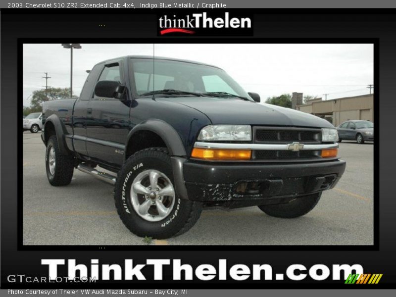Indigo Blue Metallic / Graphite 2003 Chevrolet S10 ZR2 Extended Cab 4x4